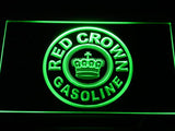 Red Crown Gasoline LED Neon Sign Electrical - Green - TheLedHeroes