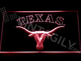 Texas Longhorns LED Neon Sign USB - Red - TheLedHeroes