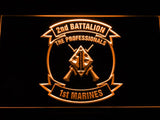 2nd Battalion 1st Marines LED Neon Sign Electrical - Orange - TheLedHeroes