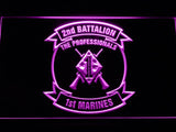 2nd Battalion 1st Marines LED Neon Sign Electrical - Purple - TheLedHeroes