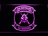 FREE 2nd Battalion 1st Marines LED Sign - Purple - TheLedHeroes