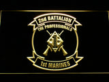 FREE 2nd Battalion 1st Marines LED Sign - Yellow - TheLedHeroes