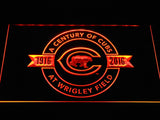 Chicago Cubs 100th Anniversary LED Neon Sign Electrical - Orange - TheLedHeroes