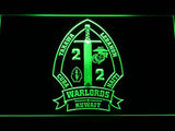 2nd Battalion 2nd Marines LED Neon Sign USB - Green - TheLedHeroes