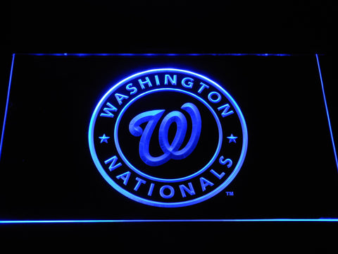 Washington Nationals LED Neon Sign USB - Blue - TheLedHeroes