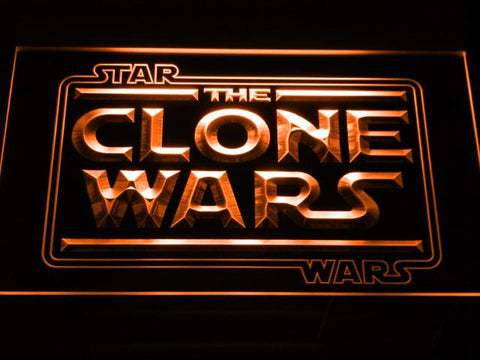 Star Wars The Clone Wars (2) LED Neon Sign Electrical - Orange - TheLedHeroes