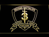 2nd Battalion 3rd Marines LED Neon Sign USB - Yellow - TheLedHeroes