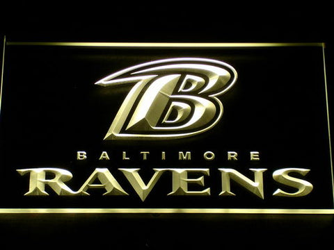FREE Baltimore Ravens (3) LED Sign - Yellow - TheLedHeroes