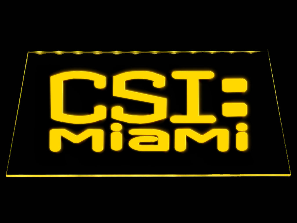 FREE CSI: Miami LED Sign - Yellow - TheLedHeroes