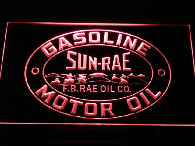 Sun-Rae Gasoline Motor Oil LED Neon Sign Electrical - Red - TheLedHeroes