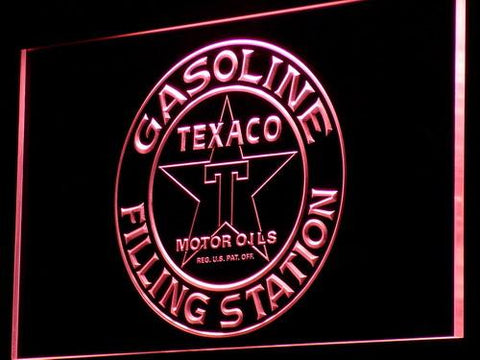 Texaco Gasoline Filling Station LED Neon Sign Electrical - Red - TheLedHeroes