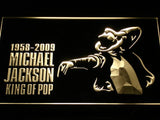 Michael Jackson 1958-2009 LED Neon Sign USB - Yellow - TheLedHeroes