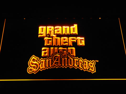 Grand Theft Auto San Andreas LED Sign - Yellow - TheLedHeroes