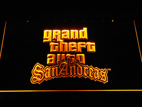 FREE Grand Theft Auto San Andreas LED Sign - Yellow - TheLedHeroes