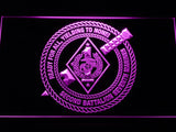 2nd Battalion 7th Marines LED Neon Sign USB - Purple - TheLedHeroes