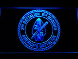 2nd Battalion 8th Marines LED Neon Sign Electrical - Blue - TheLedHeroes