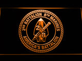 FREE 2nd Battalion 8th Marines LED Sign - Orange - TheLedHeroes