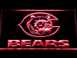 Chicago Bears (2) LED Neon Sign USB - Red - TheLedHeroes