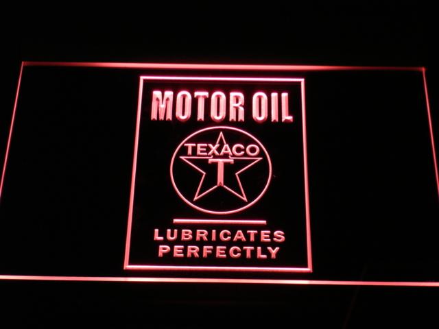 Texaco Motor Oil LED Neon Sign USB - Red - TheLedHeroes