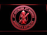 2nd Battalion 8th Marines LED Neon Sign USB - Red - TheLedHeroes