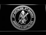 FREE 2nd Battalion 8th Marines LED Sign - White - TheLedHeroes