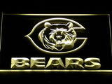 Chicago Bears (2) LED Neon Sign USB - Yellow - TheLedHeroes