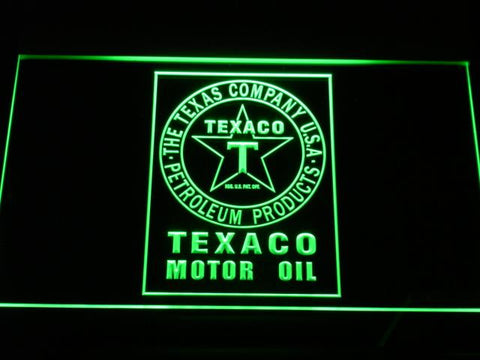 Texaco Motor Oil (2) LED Neon Sign Electrical - Green - TheLedHeroes