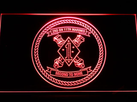 2nd Battalion 11th Marines LED Neon Sign Electrical - Red - TheLedHeroes