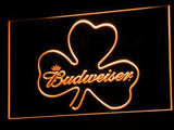 Budweiser Shamrock (2) LED Neon Sign Electrical - Orange - TheLedHeroes