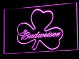 Budweiser Shamrock (2) LED Neon Sign Electrical - Purple - TheLedHeroes