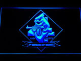 2nd Battalion 24rd Marines LED Neon Sign USB - Blue - TheLedHeroes