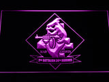 FREE 2nd Battalion 24rd Marines LED Sign - Purple - TheLedHeroes