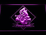 2nd Battalion 24rd Marines LED Neon Sign Electrical - Purple - TheLedHeroes