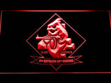 2nd Battalion 24rd Marines LED Neon Sign USB - Red - TheLedHeroes