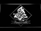 2nd Battalion 24rd Marines LED Neon Sign USB - White - TheLedHeroes