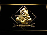 2nd Battalion 24rd Marines LED Neon Sign USB - Yellow - TheLedHeroes