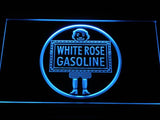 White Rose Gasoline LED Neon Sign USB - Blue - TheLedHeroes