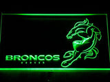 Denver Broncos (2) LED Neon Sign USB - Green - TheLedHeroes