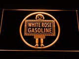 White Rose Gasoline LED Neon Sign USB - Orange - TheLedHeroes