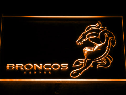 FREE Denver Broncos (2) LED Sign - Orange - TheLedHeroes