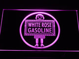 White Rose Gasoline LED Neon Sign USB - Purple - TheLedHeroes