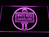 FREE White Rose Gasoline LED Sign - Purple - TheLedHeroes