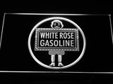 White Rose Gasoline LED Neon Sign Electrical - White - TheLedHeroes