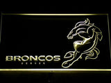 Denver Broncos (2) LED Neon Sign USB - Yellow - TheLedHeroes