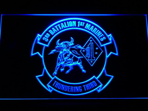 3rd Battalion 1st Marines LED Neon Sign USB - Blue - TheLedHeroes