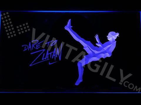 Zlatan Ibrahimovi?硌ED Neon Sign USB - Blue - TheLedHeroes