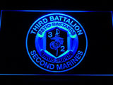 3rd Battalion 2nd Marines LED Neon Sign Electrical - Blue - TheLedHeroes