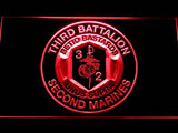 3rd Battalion 2nd Marines LED Neon Sign Electrical - Red - TheLedHeroes