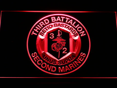 FREE 3rd Battalion 2nd Marines LED Sign - Red - TheLedHeroes