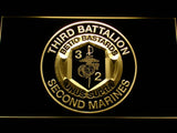 3rd Battalion 2nd Marines LED Neon Sign USB - Yellow - TheLedHeroes